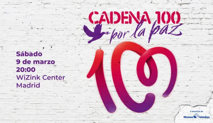 Cartel Cadena 100 por la paz