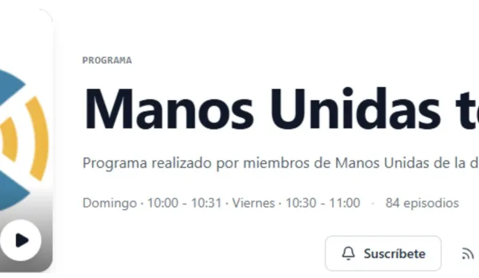 Cabecera del programa Manos Unidas te cuenta y cuenta contigo de la emisora diocesana de Canarias