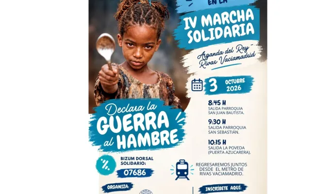 Cartel anunciador IV Marcha Solidaria Arganda del Rey-Rivas