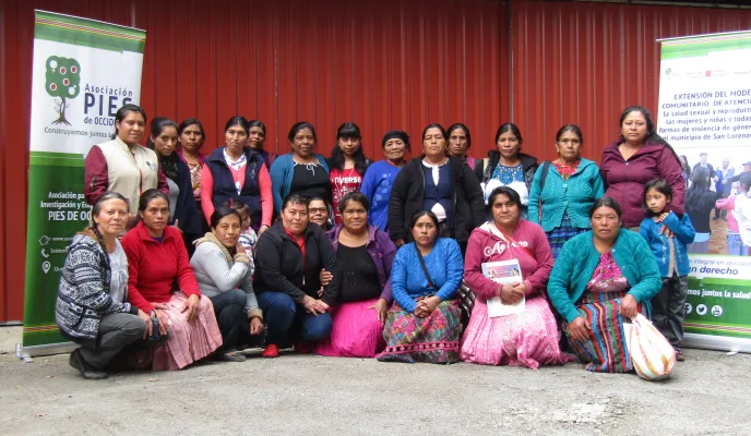 Mujeres en el municipio de San Lorenzo, departamento de San Marcos (Guatemala)