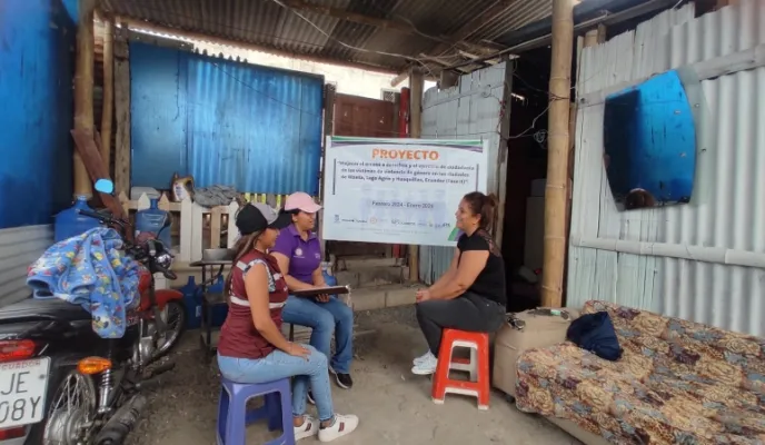 El Ayuntamiento de Madrid subvenciona un proyecto de Manos Unidas contra la violencia de género en Ecuador. Fotografía: Corporación Sol Justicia de Ecuador.