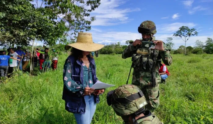 Llamamiento por la paz nuestro socio local, la Coordinación Regional del Pacífico Colombiano. Fotografía: Corporación Claretiana Norman Pérez Bello (Colombia)