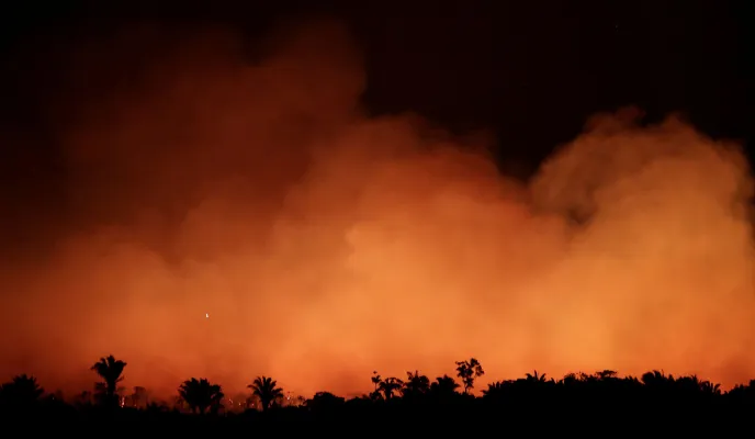 Preocupación ante la oleada de incendios en la Amazonía. Foto: REUTERS