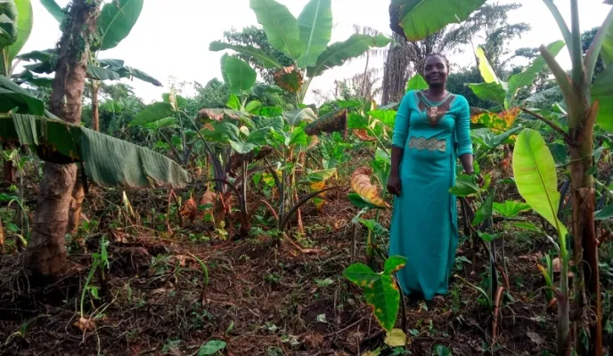 Mujer desplazada, Camerún. Foto: Manos Unidas