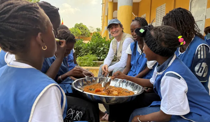 Pepe Rodríguez en Senegal. Foto: Manos Unidas