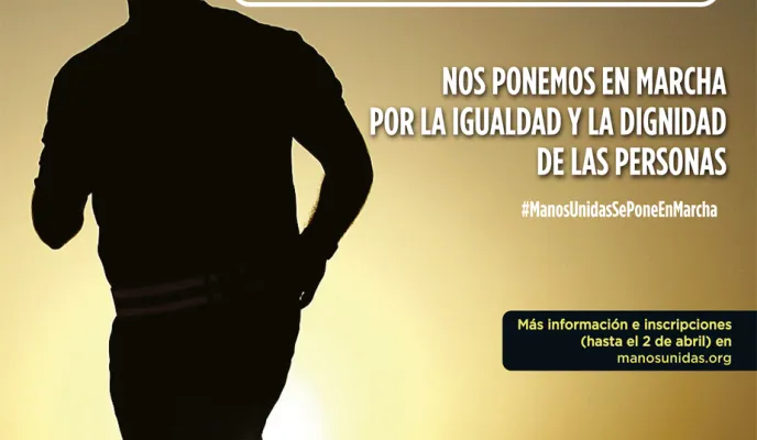 Cartel oficial de la carrera solidaria del 60 aniversario de Manos Unidas