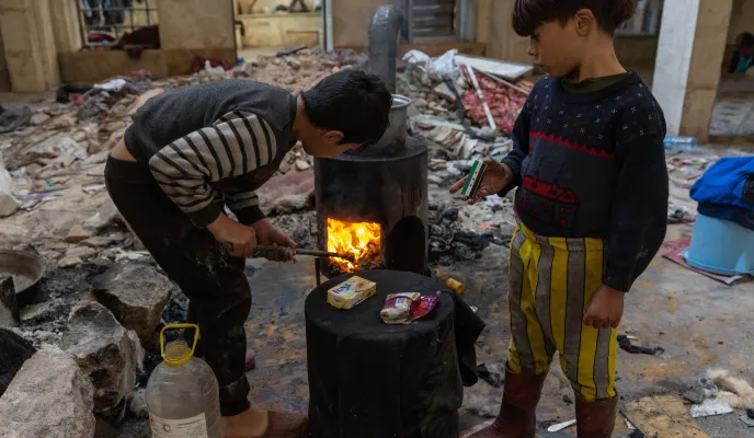 Siria Carta desde la noche oscura de Alepo. Fotografía: Manos Unidas