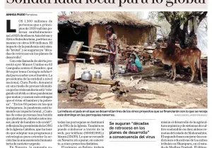 Diario de Navarra nos recuerda 'Solidaridad local para lo global' con motivo de la campaña de Manos Unidas