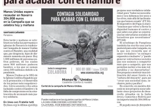 Diario de Navarra nos anima a contagiar solidaridad para acabar con el hambre 