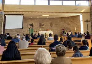 Nuestro delegado presenta la Campaña de Manos Unidas en las eucaristías del domingo de las parroquias de Mutilva