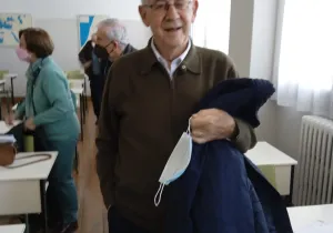 Visita del misionero Joaquín Castiella a la delegación de Pamplona