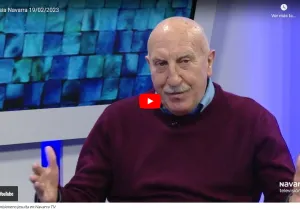 Mateo Aguirre, misionero jesuita habla en Navarra TV apoyando la Campaña de Manos Unidas en Pamplona