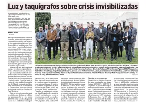 Fundación Caja Navarra y las crisis olvidadas en el Diario de Navarra