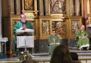 Misa de ayuno voluntario en la Parroquia de San Miguel de Pamplona con D. Florencio Roselló