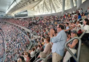 Voluntarios de Manos Unidas Madrid en el encuentro de León XIV con la comunidad diocesana