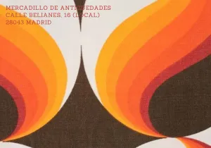 Cartel del mercadillo de antigüedades de La Brocantería de Conarte