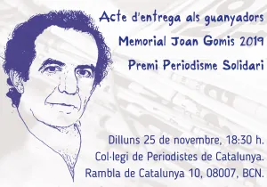 Entrega de los premios a los ganadores del "Memorial Joan Gomis 2019"