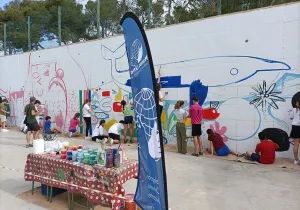 Mural realizado en el colegio Salesianos de Alicante. Foto: La Información de Alicante
