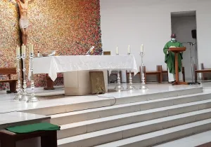 Los Misioneros Combonianos anuncian la campaña 2021 de Manos Unidas en la parroquia de Santa María de Majadahonda