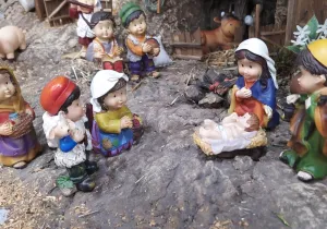 Nacimiento montado en Manos Unidas Valencia por el belenista Alberto Morugán. 