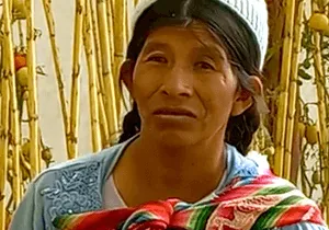 Celia Mamani, beneficiaria del proyecto de ACLO y Manos Unidas en Bolivia