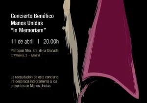 Cartel del concierto "In Memoriam" de la Coral ITER a beneficio de Manos Unidas en 2025