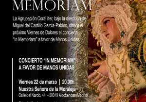 Cartel del concierto "In Memoriam" de la Coral ITER a beneficio de Manos Unidas