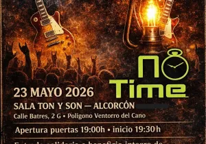 Cartel del concierto los grupos Los Otros y No Time a beneficio de Manos Unidas 