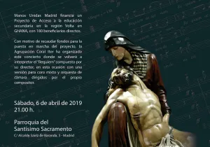 Cartel del concierto de Cuaresma de Manos Unidas 2019