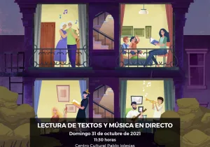 Cartel del espectáculo de Papel y Pluma 2021 en Alcobendas a beneficio de Manos Unidas