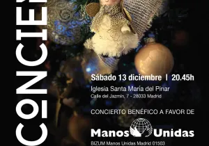 Cartel del Concierto de Navidad 2025 de Manos Unidas Madrid