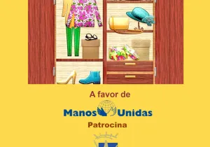 Cartel del rastrillo solidario del hotel Wellington a favor de Manos Unidas