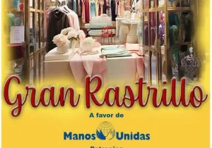 Cartel del rastrillo solidario del hotel Wellington a favor de Manos Unidas