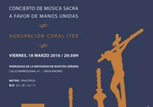 Cartel del concierto de Semana Santa de Manos Unidas