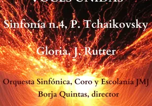 Cartel del VIII concierto Voces Unidas de la orquesta de la JMJ a favor de Manos Unidas