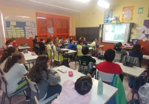 Charla de Manos Unidas Madrid en el CEIP Miguel Delibes de Alcobendas