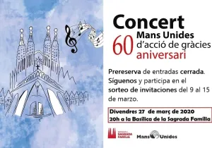 Concierto accion gracias 60 anos Manos Unidas en la Basilica Sagrada Familia