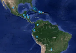 Mapa de los proyectos de emergencia contra el coronavirus en América Latina
