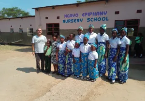 Alumnos de la escuela de Mufumbwe en Zambia