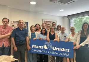 Gran parte del equipo de voluntarios y técnicos de la delegación de Manos Unidas Barcelona.
