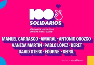 ‘CADENA 100: SOLIDARIOS’ se celebrará el 15 de marzo en el Movistar Arena