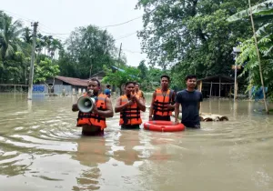 La fuerza de la comunidad de Assam frente a la catástrofe. Fotografía: DRR-GGSS