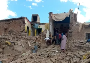 ​  Destrucción por el terremoto en Marruecos. Foto: Manos Unidas ONG