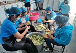 Trabajo de los Maristas azules durante la guerra de Siria. Foto: Manos Unidas/Maristas Azules