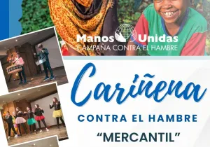 Cartel Festival Solidario a beneficio de Manos Unidas en Cariñena