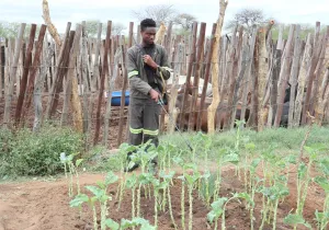 Mduduzi Dube, beneficiario en Zimbabue. Foto: Manos Unidas