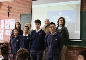 Entrega del segundo premio de Clipmetrajes en el Colegio San Cernin de Pamplona