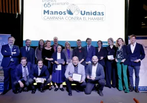 Premiados en la ceremonia de Entrega de Premios Manos Unidas 65 Aniversario. Foto: Javier Mármol