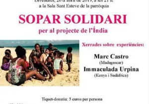 Cena solidaria en La Garriga