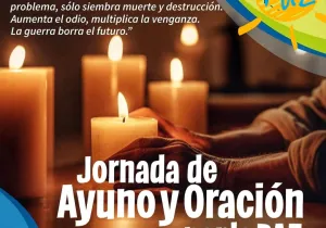 Cartel de la Jornada de Ayuno y Oración por la Paz convocada por el Papa Francisco